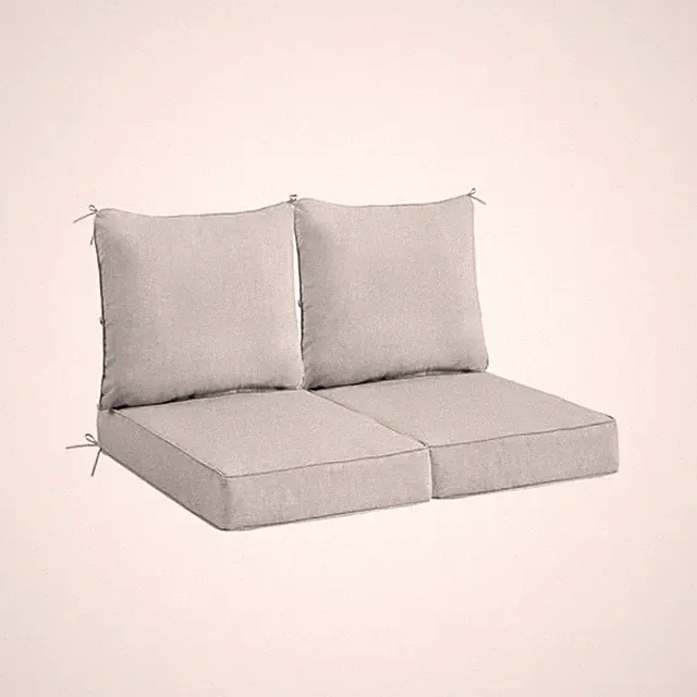 Durable Outdoor Deep Seat Cushions, 24x24x4", Water,Resistant Olefin Pads