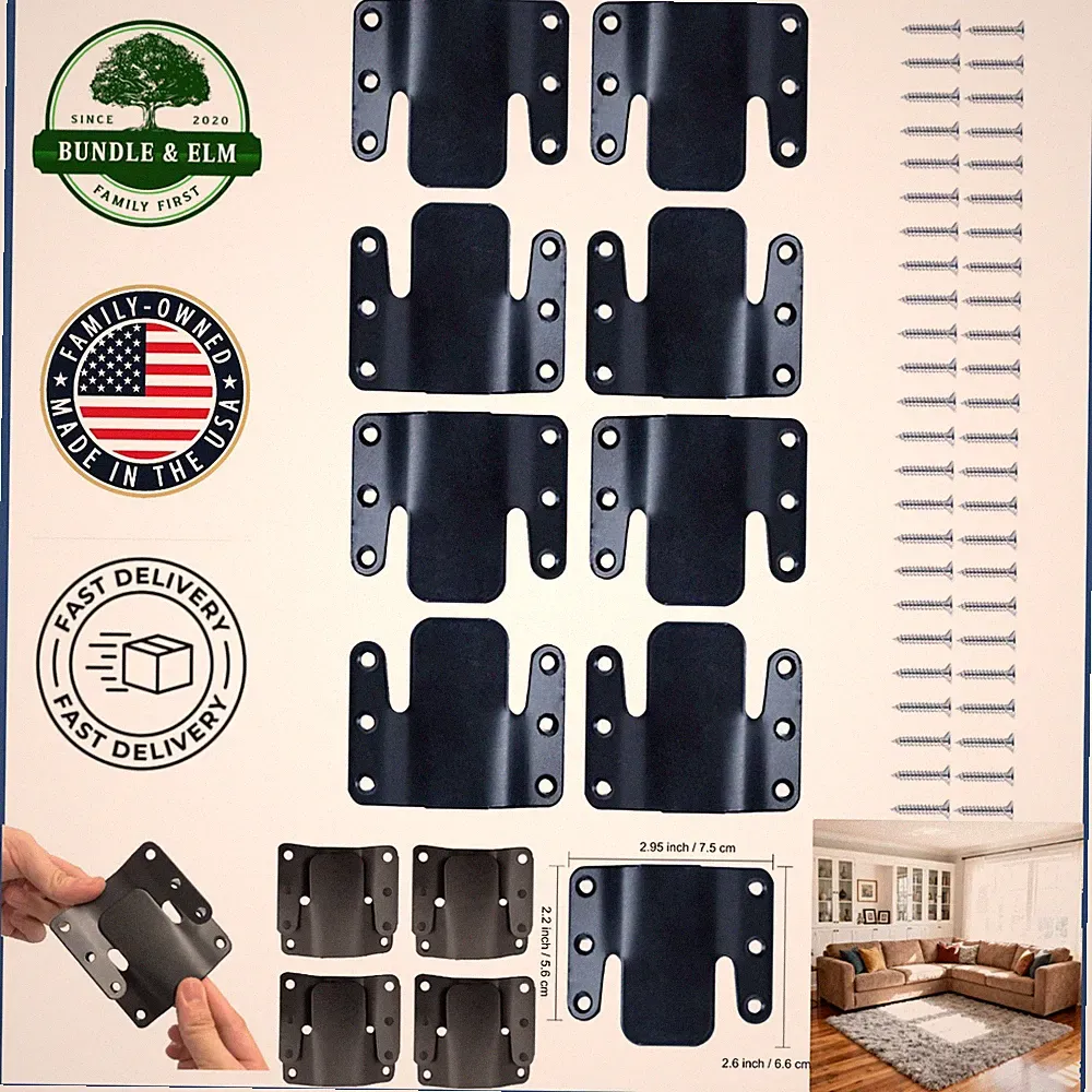 Durable Sectional Couch Connectors with Screws for Living Room Furniture