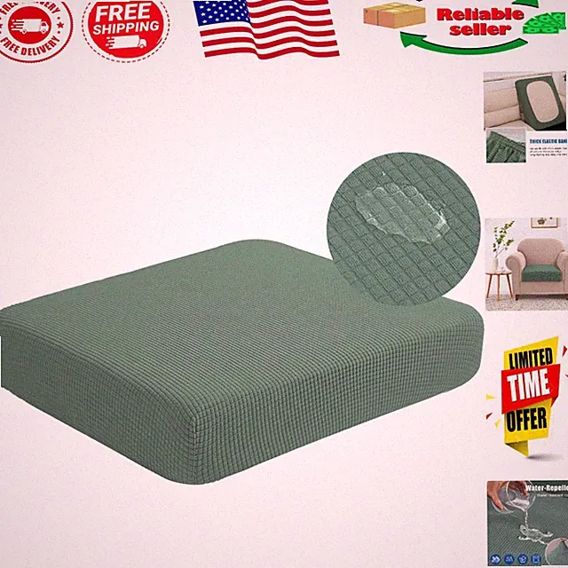 Durable Small Cushion Cover for Sofa – Stretchy, Water Repellent, Matcha Green