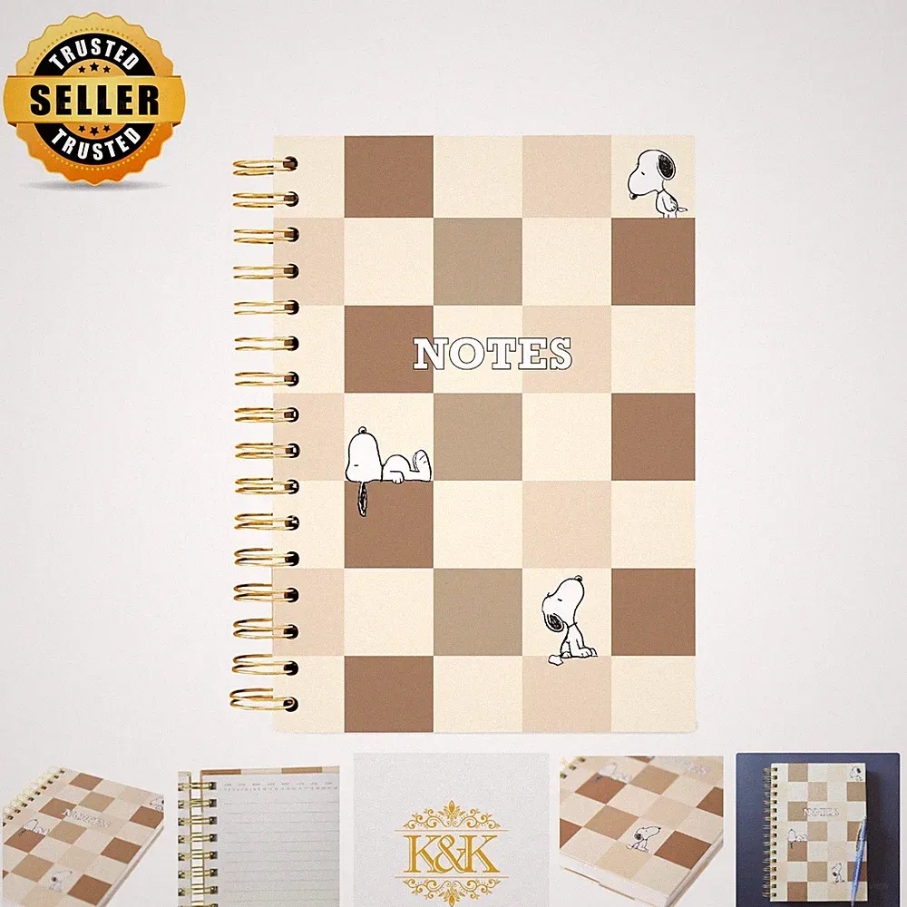 Durable Spiral-Bound Snoopy Journal with Date Sections for Easy Notes