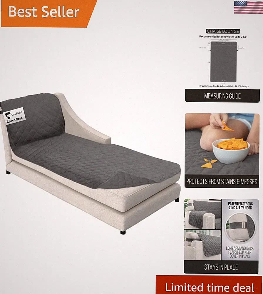Durable Stain Resistant Couch Chaise Cover for Pets - Machine Washable 102x34