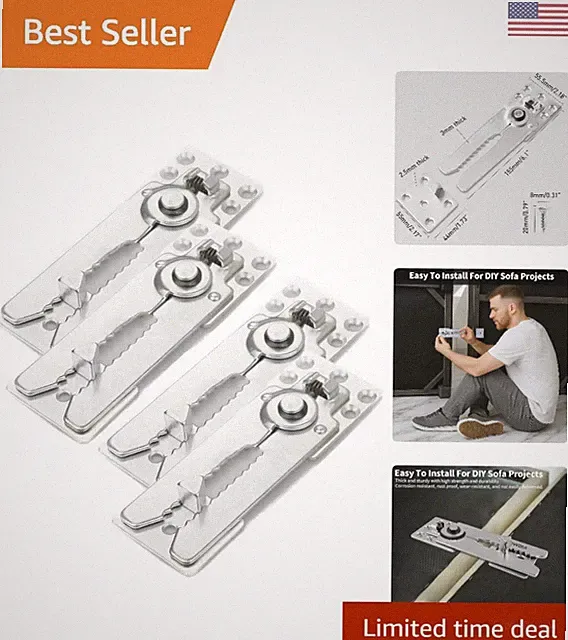 Durable Steel Sectional Couch Connectors - Prevent Sliding & Enhance Stability
