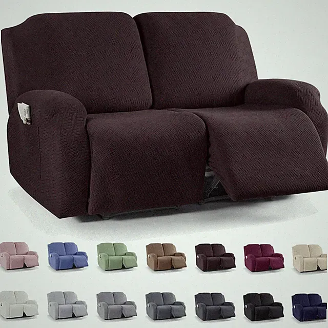 Durable Stretch Recliner Slipcovers, Dark Coffee