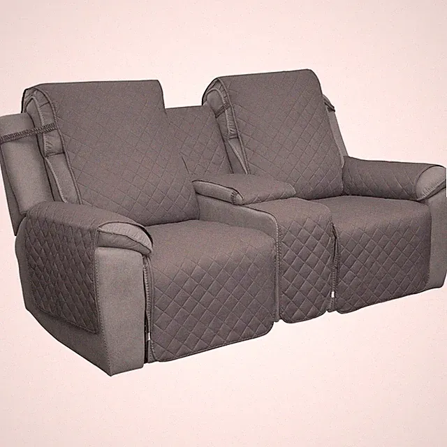 Durable Water-Resistant Loveseat Recliner Cover with Elastic Straps - 2 Seater