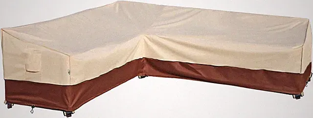 Durable Waterproof L-Shaped Outdoor Sectional Cover with Air Vents - 83"/104