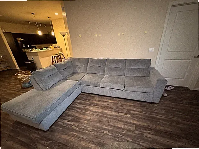 Dylan Slate 112’’ Right Arm Facing Queen Cooling Sleeper Chaise Sectional