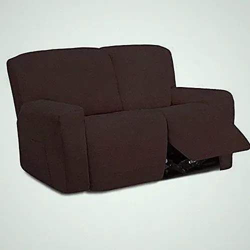 Easy-Going 6 Pieces Microfiber Stretch Sectional Recliner Sofa Slipcover Soft