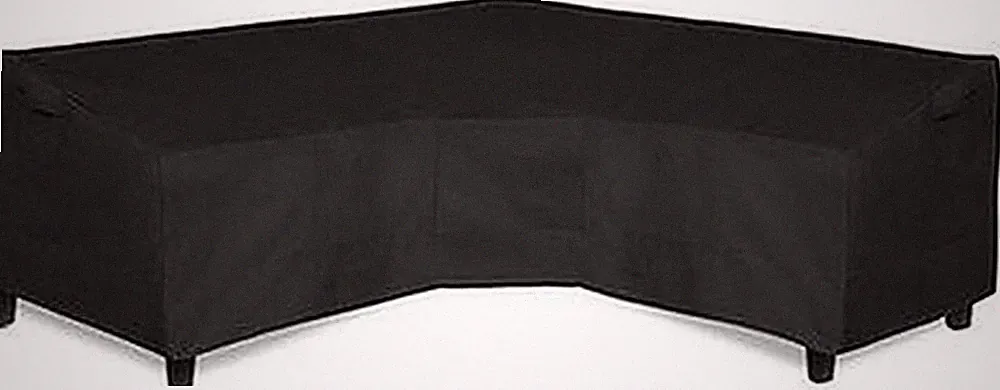 Easy-Going 600D V Shaped Sectional Sofa Cover Waterproof 89in Black #R018