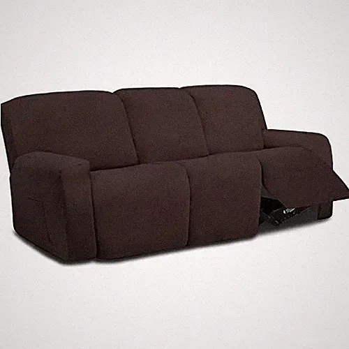 Easy-Going 8 Pieces Microfiber Stretch Sectional Recliner Sofa Slipcover Soft