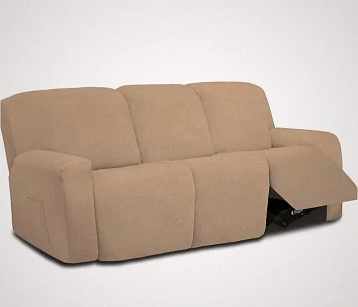Easy-Going 8 Pieces Microfiber Stretch Sectional Recliner Sofa Slipcover Soft...