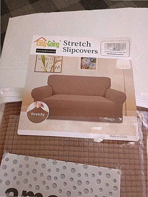 Easy-Going Brown Elastic Bottom Easy Care Stretch Oversized Love Seat