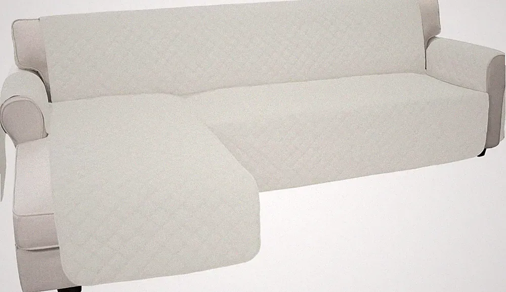 Easy-Going L Shape Sectional Sofa Cover Chaise Lounge Slipcover XL - *NEW* IVORY