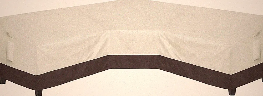 Easy-Going Outdoor V-Shaped Sectional Sofa Cover 100"X100" UV Resistant Patio