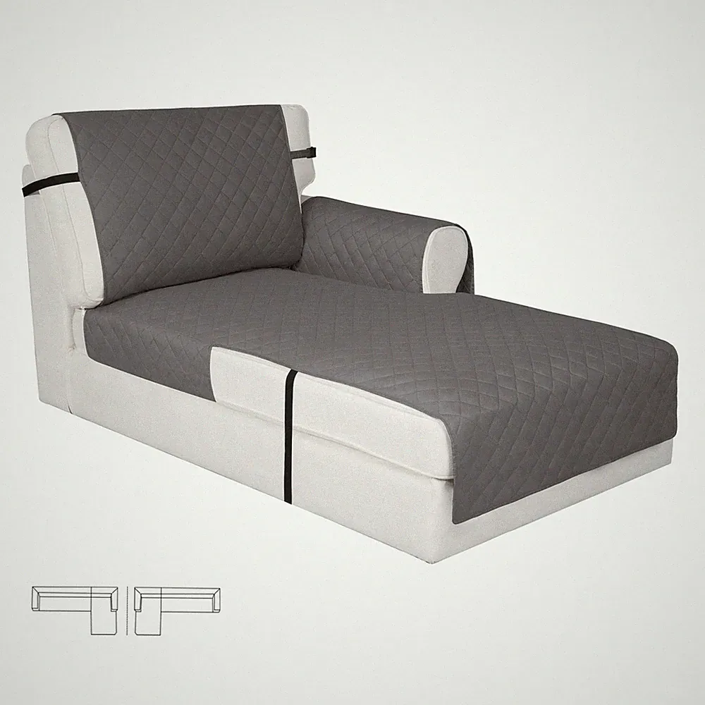 Easy-Going Reversible Chaise Lounge Couch Cover Water Resistant Sofa Sectional