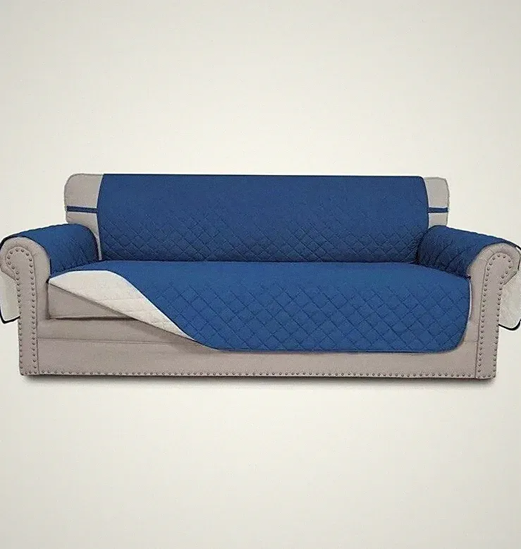 Easy-Going Reversible Couch Cover for 3 Cushion Couch Sofa Cover for Dogs Blue