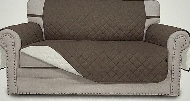 Easy-Going Reversible Loveseat Couch Cover for 2 Cushion Couch For Pets
