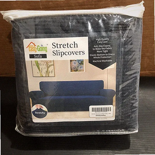 Easy-Going Sectional Stretch Slipcovers for Sofa Soft Navy Blue, NEW FREE SHIP