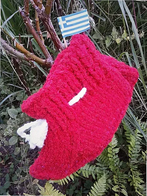 Eco Corfu RED SOFA SOCKS WARM hand knitted lounge slippers bed UK 3-5 ladies