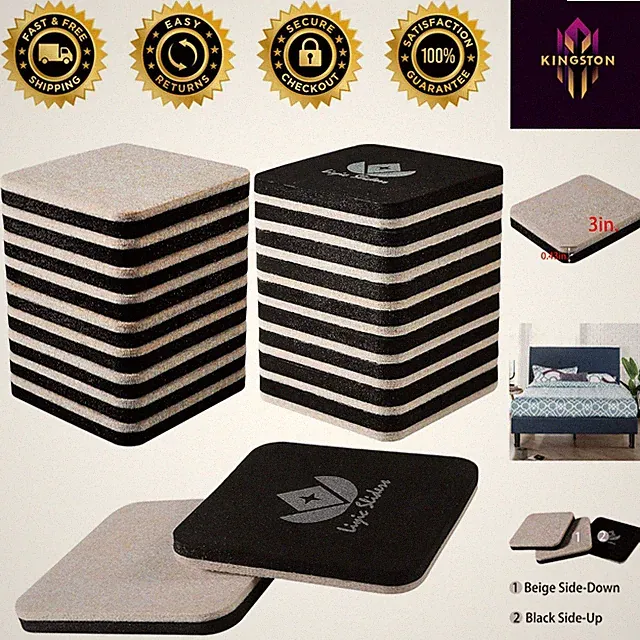Eco-Friendly 20 Pack Felt Furniture Sliders – 3in Square for Hassle-Free Moving