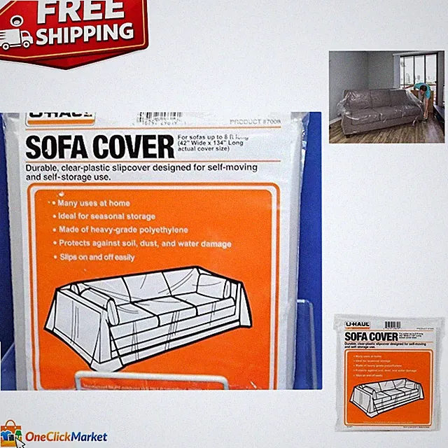 Eco-Friendly Sofa Protection Cover - Heavy-Duty, Fits Sofas Up to 8' Long