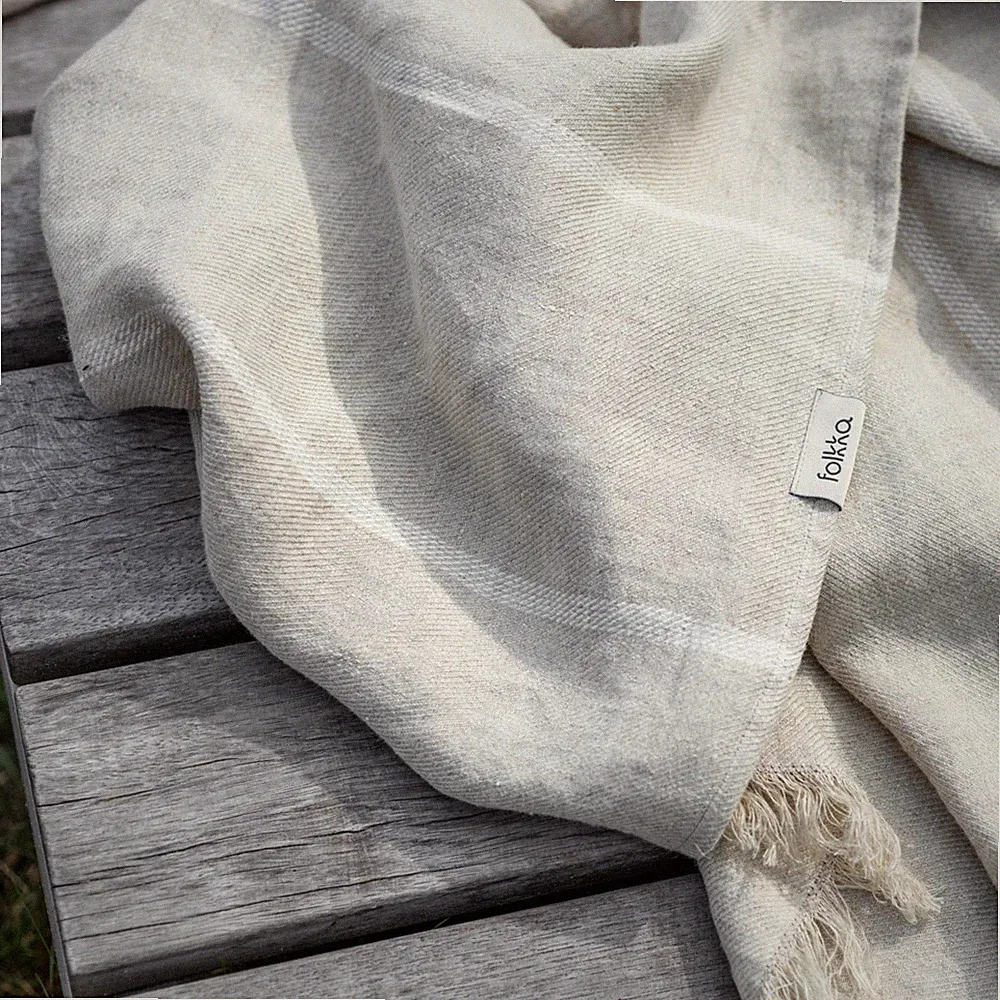 Eden 100% Linen Blanket – Premium European Woven Throw – Extra Large 45x78 in