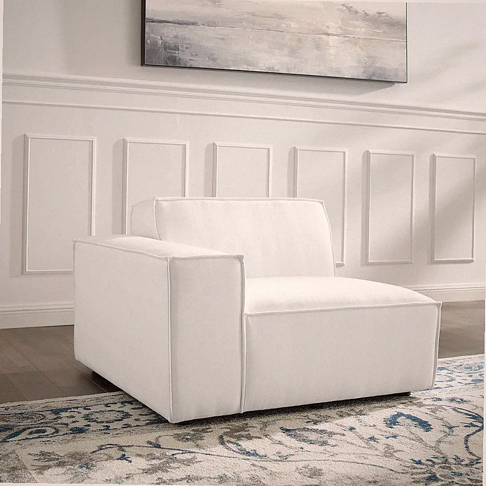 EEI-3870-WHI Restore Right-Arm Sectional Sofa Chair, White