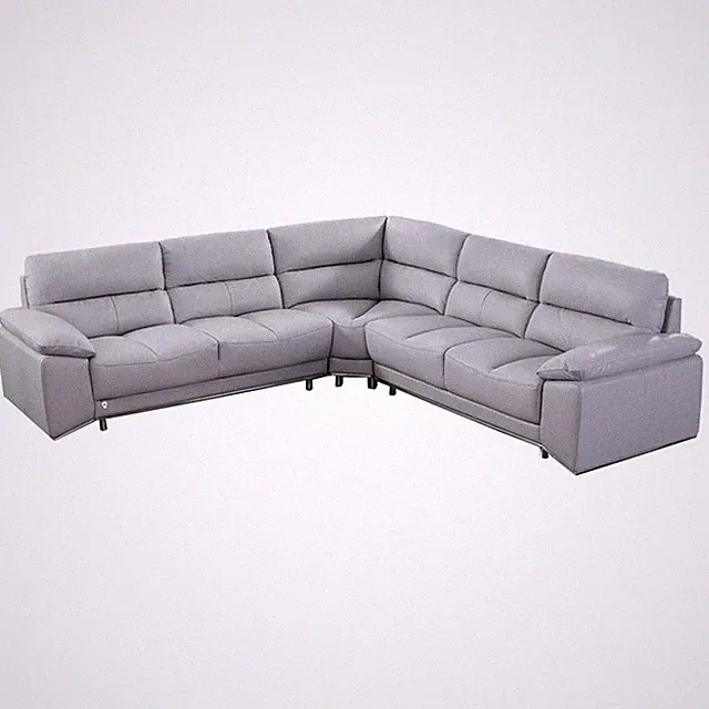 EK-L8000M Light Gray Color With Sectional Faux Leather and Leather Match