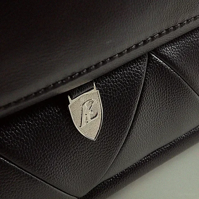 EK071 Black Color With Italian Leather Sofa