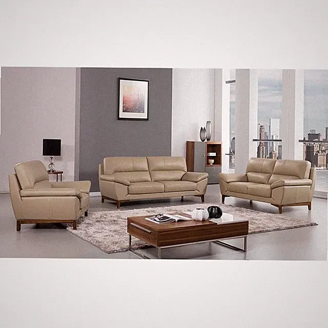 EK080 Tan Color With Italian Leather Sofa