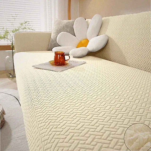 Elastic Jacquard Fabric Sofa Cover Stretch Couch Cover Sectional L Shape Sofa