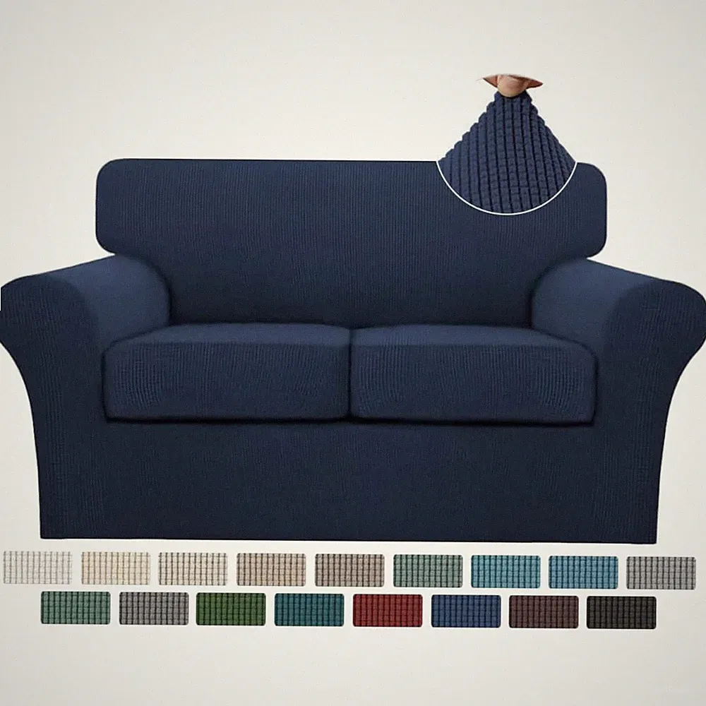 Elastic Loveseat Sofa Cover with Cushion Covers