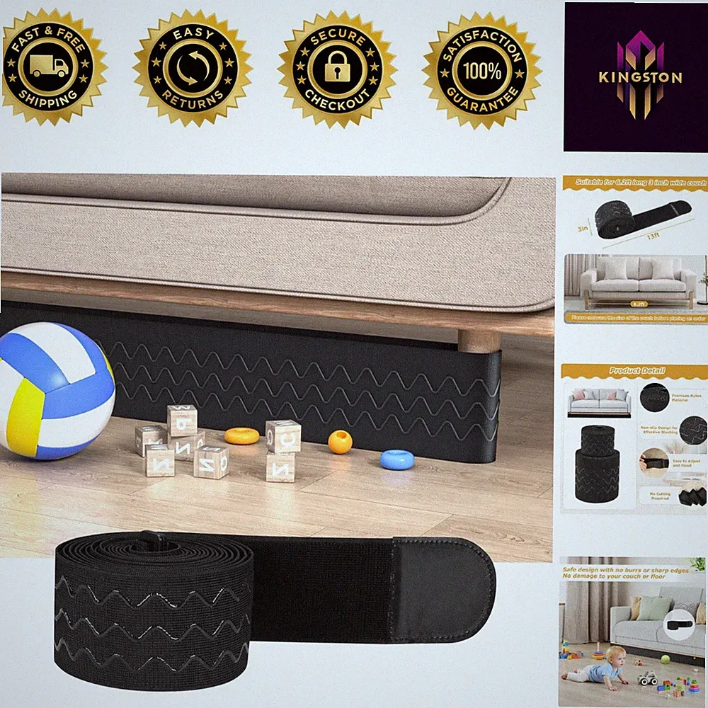 Elastic Sofa Blocker 3x13ft - Pet & Kid-Friendly Furniture Protector