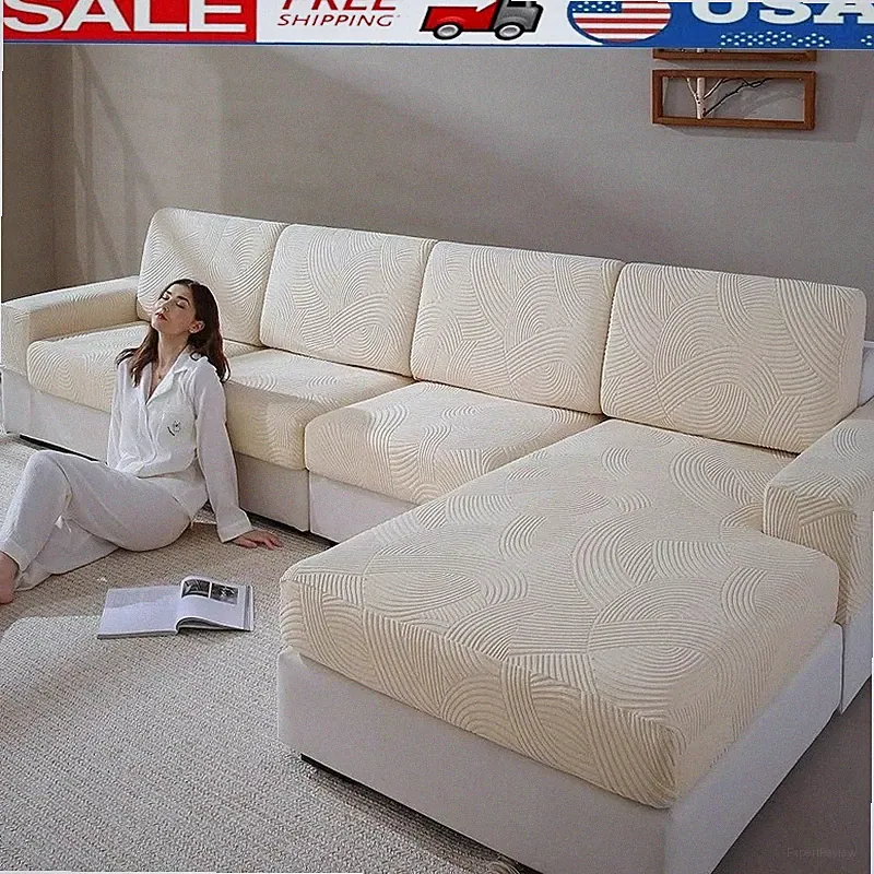 Elastic Sofa Cushion Covers Set Sectional Couch Pet Friendly Durable Washable US