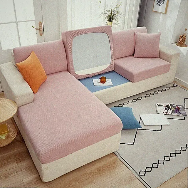 Elastic Sofa Seat Cushion Covers for Living Room Sectional Adjustable Slipcovers