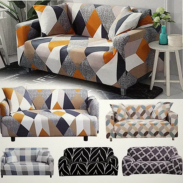 Elastic Stretch Sectional Sofa Slipcovers