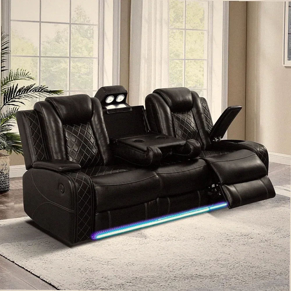 Electric Power Recliner Sofa Living Room Furniture Comfy Home Theater Breathing