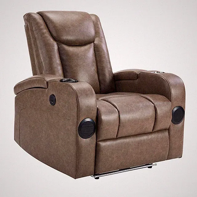 Electric sofa with USB Bluetooth adjustable backrest speaker lounge chair