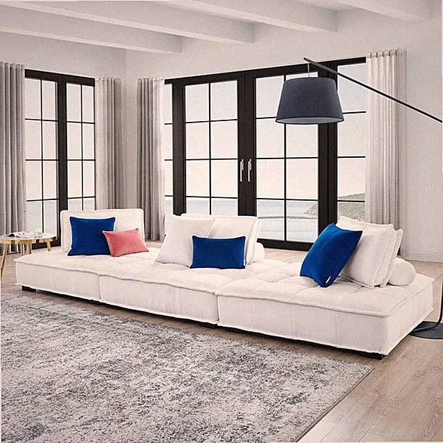 Elegant 3-Piece White Saunter Sofa Set for Stylish Living Rooms