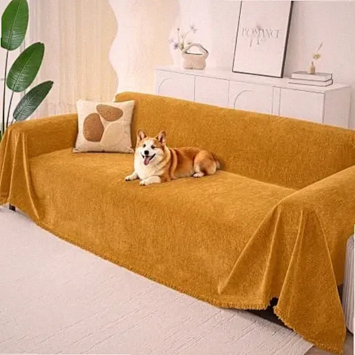 Elegant Chenille Couch Cover for Dogs - Protective Soft Sofa Slipcover 71x118