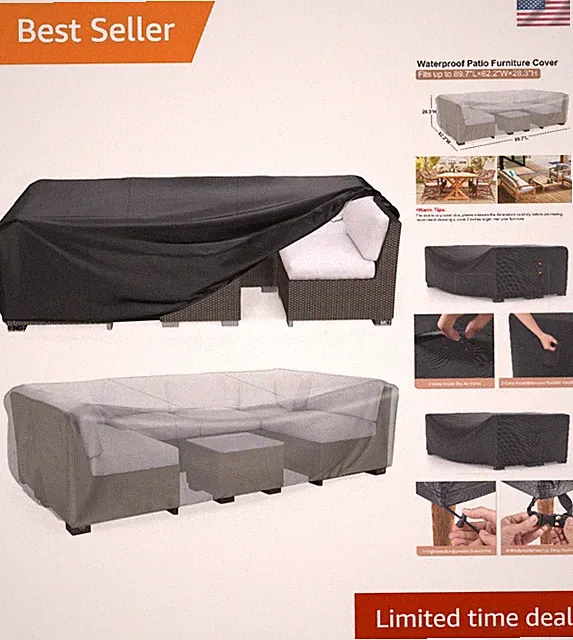 Elegant Heavy-Duty Patio Furniture Cover: Waterproof Protection for Outdoor Sets