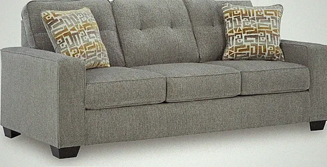 Elegant Light Gray Tufted Sofa with Removable Cushions