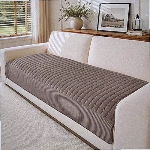 Elegant Milk Velvet Sofa Slipcover - Washable Anti-Slip Plush Cover 35.43x70.87