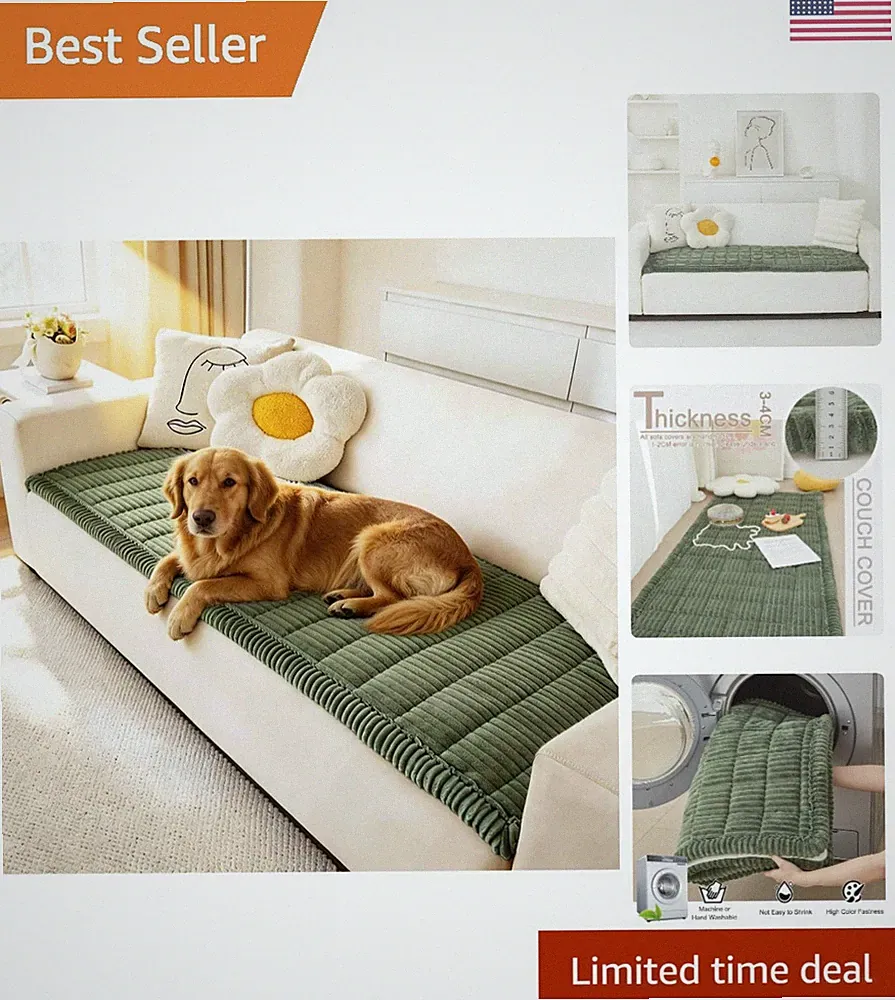 Elegant Non-Slip Couch Cover for Dogs - 27.6” x 59” Washable Protection