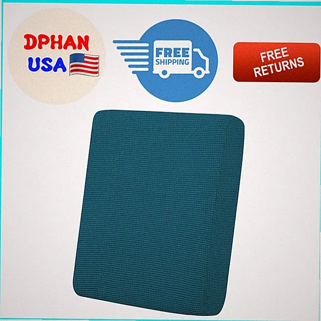 Elegant Peacock Blue Sofa Cushion Cover - Soft Stretch for Ultimate Protection