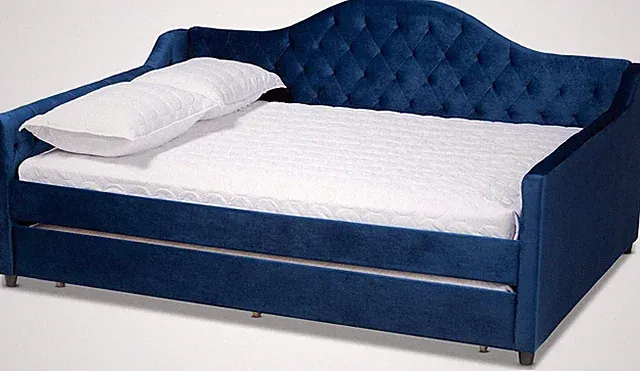Elegant Royal Blue Queen Daybed for Stylish Comfort and Versatility