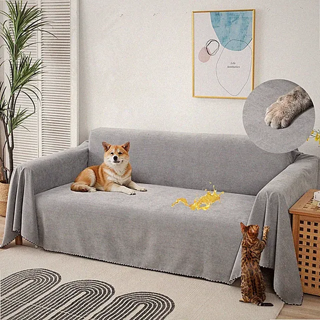 Elegant Sofa Slipcover Blanket Durable Waterproof Couch Protector Pet‑Friendly