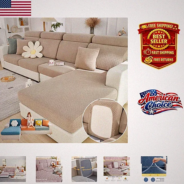Elegant Wear-Resistant Stretch Couch Covers - Perfect for Sectional Sofas