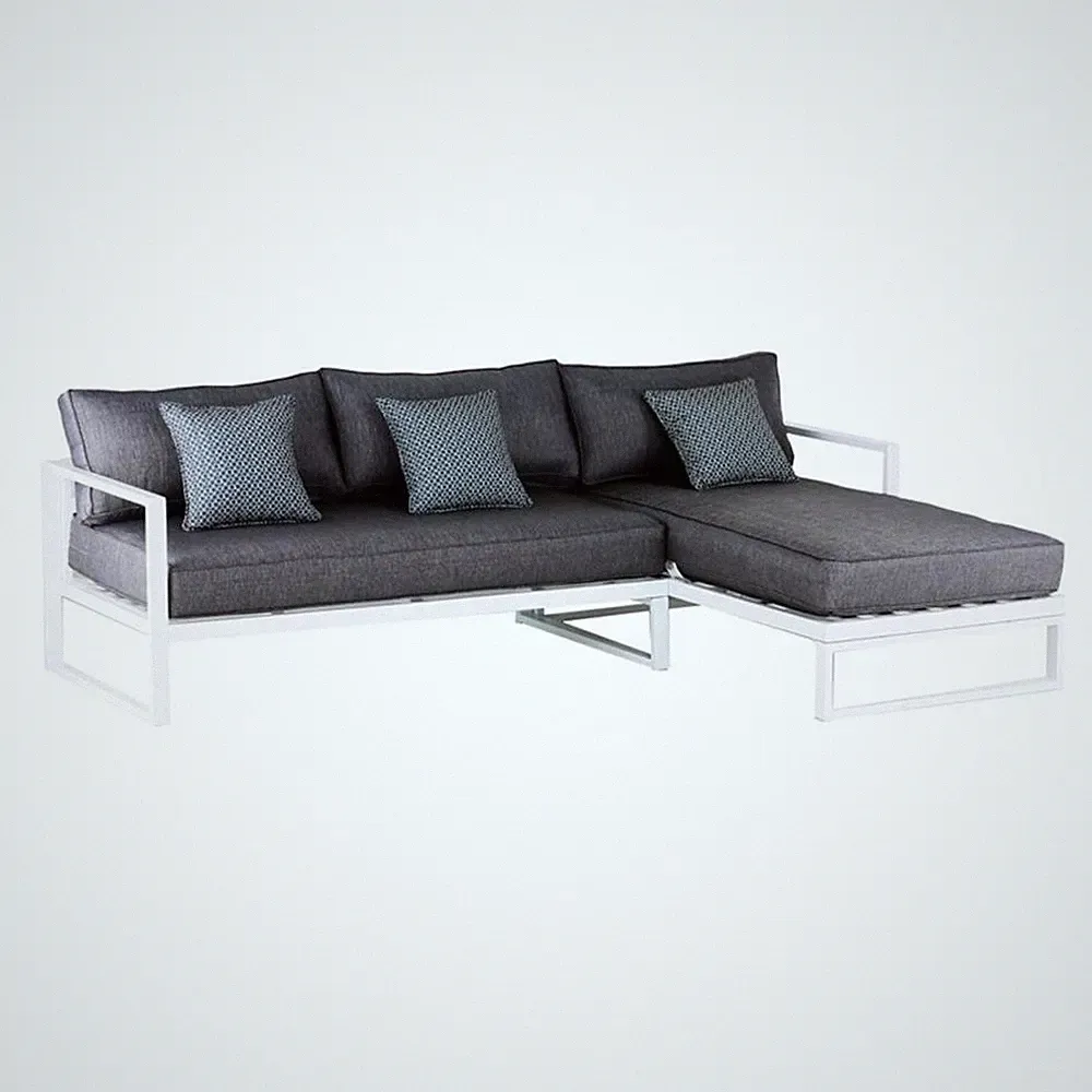 Elle Decor Paloma Outdoor Sectional Sofa White