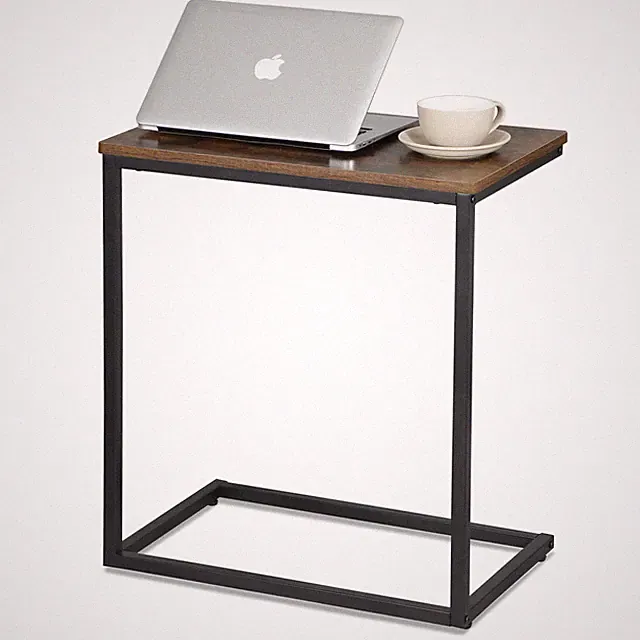 End Table Living Room C Shaped Side Table 25.1'' High Side Table for Couch Sofa