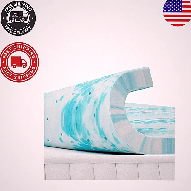 Enhanced Comfort 2 Inch Mattress Topper with Cooling Gel for RVs & Sleeper Sofas